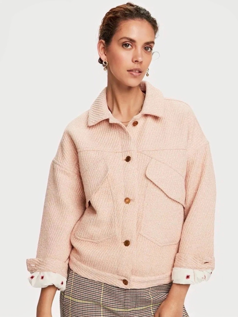 Scotch & Soda Oversized Wool-Mix Trucker